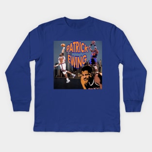 Patrick Ewing Towering Over NYC Kids Long Sleeve T-Shirt